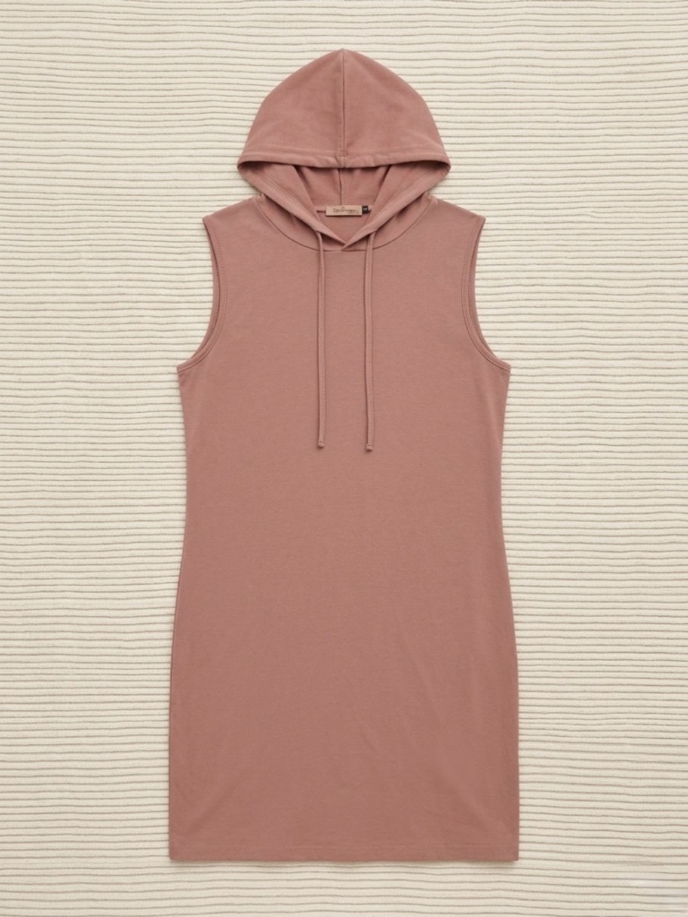 SHEIN Mauve Sleeveless Hoodie Dress